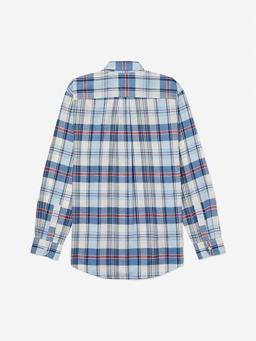 Muške Tommy Hilfiger Adaptive Plaid Check Regular Fit Košulje Plava | TH716CJL