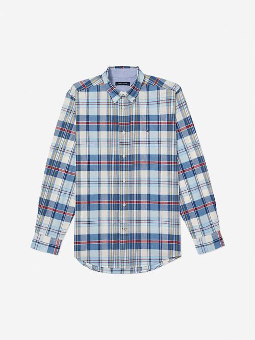 Muške Tommy Hilfiger Adaptive Plaid Check Regular Fit Košulje Plava | TH716CJL