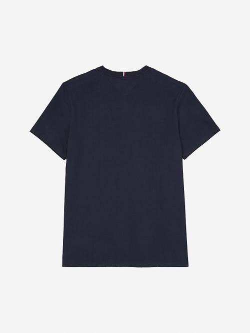 Muške Tommy Hilfiger Adaptive Pure Cotton Logo Majice Plava | TH906VAI