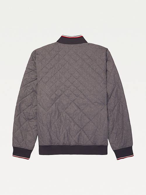 Muške Tommy Hilfiger Adaptive Quilted Bomber Jakna Siva | TH814JAW