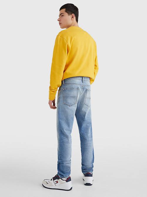 Muške Tommy Hilfiger Austin Slim Tapered Farmerke Denim Plava | TH546CMU