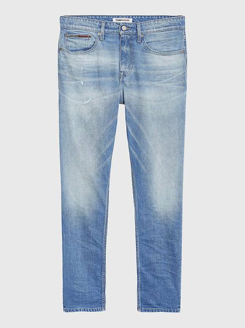 Muške Tommy Hilfiger Austin Slim Tapered Farmerke Denim Plava | TH546CMU