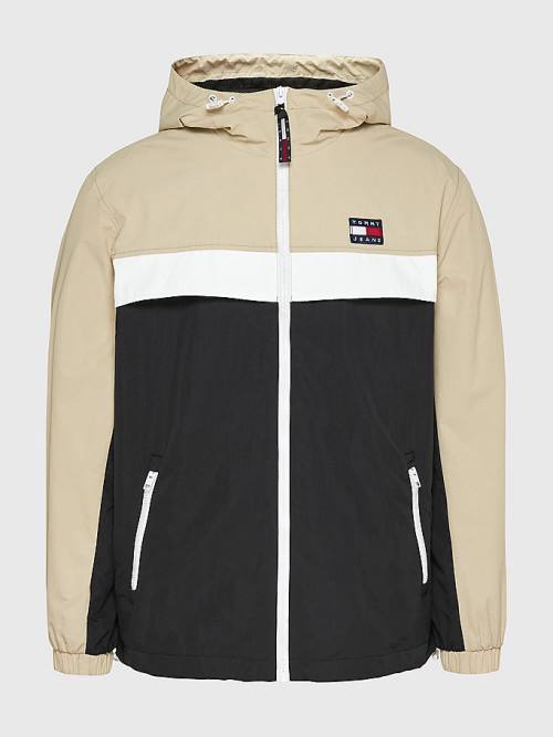 Muške Tommy Hilfiger Badge Chicago Windbreaker Jakna Crna | TH296PDF