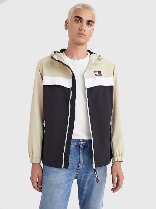 Muške Tommy Hilfiger Badge Chicago Windbreaker Jakna Crna | TH296PDF