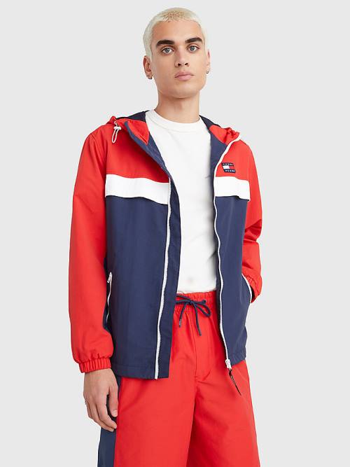 Muške Tommy Hilfiger Badge Chicago Windbreaker Jakna Plava | TH960QWB