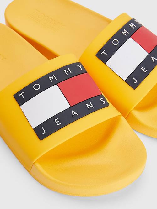 Muške Tommy Hilfiger Badge Pool Slides Sandale Narandžasta | TH308QCU