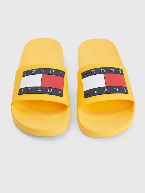 Muške Tommy Hilfiger Badge Pool Slides Sandale Narandžasta | TH308QCU