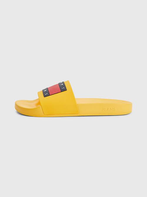 Muške Tommy Hilfiger Badge Pool Slides Sandale Narandžasta | TH308QCU