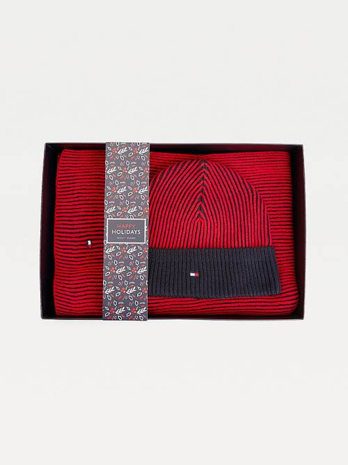 Muške Tommy Hilfiger Beanie And Scarf Gift Set Kape Plava | TH689EID