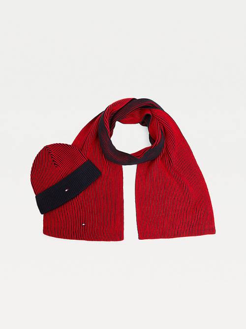 Muške Tommy Hilfiger Beanie And Scarf Gift Set Kape Plava | TH689EID