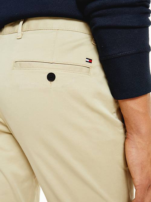 Muške Tommy Hilfiger Bleecker Satin Slim Fit Chinos Pantalone Kaki | TH762JCP