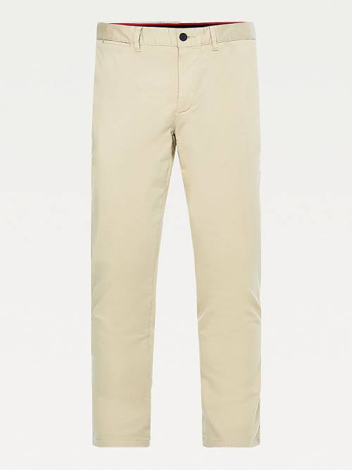 Muške Tommy Hilfiger Bleecker Satin Slim Fit Chinos Pantalone Kaki | TH762JCP