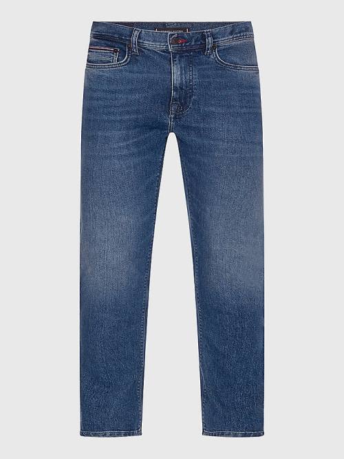 Muške Tommy Hilfiger Bleecker Slim Faded Farmerke Denim Plava | TH480XSL