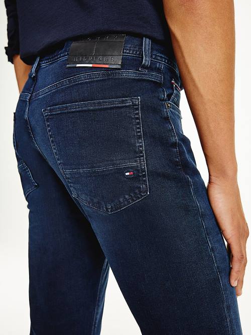 Muške Tommy Hilfiger Bleecker Slim Faded Farmerke Denim Plava | TH961VSE