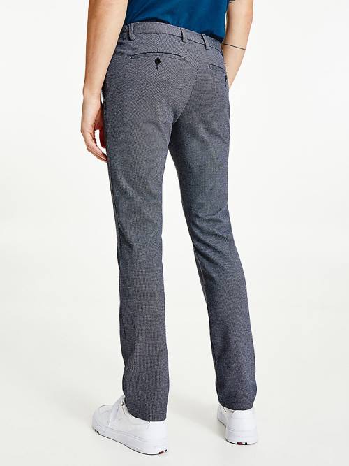 Muške Tommy Hilfiger Bleecker Slim Puppytooth Check Pantalone Plava | TH320JIY