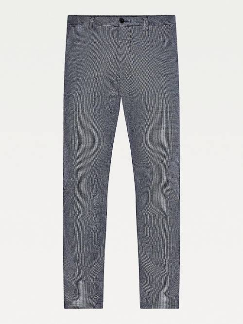 Muške Tommy Hilfiger Bleecker Slim Puppytooth Check Pantalone Plava | TH320JIY