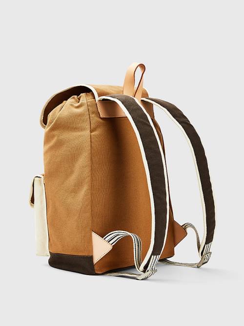 Muške Tommy Hilfiger Canvas Flap Backpack Torbe Kaki | TH970SBQ