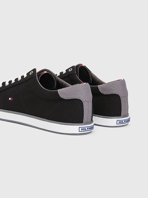 Muške Tommy Hilfiger Canvas Lace Up Patike Crna | TH271ADI