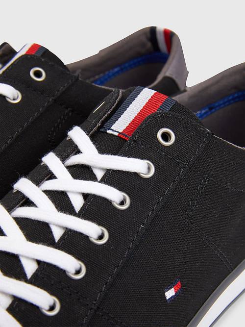 Muške Tommy Hilfiger Canvas Lace Up Patike Crna | TH271ADI