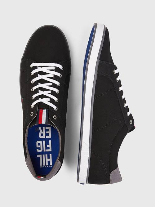 Muške Tommy Hilfiger Canvas Lace Up Patike Crna | TH271ADI