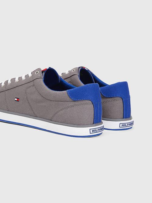 Muške Tommy Hilfiger Canvas Lace Up Patike Siva | TH987RKE