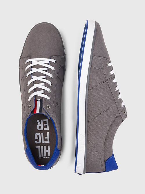 Muške Tommy Hilfiger Canvas Lace Up Patike Siva | TH987RKE