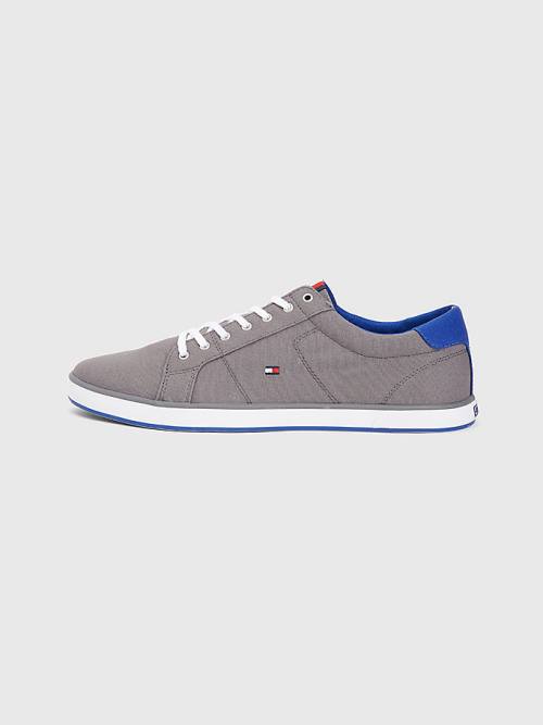 Muške Tommy Hilfiger Canvas Lace Up Patike Siva | TH987RKE