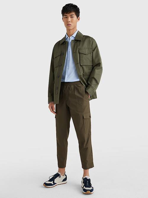 Muške Tommy Hilfiger Cargo Relaxed Fit Poplin Chinos Pantalone Kaki | TH983CAX