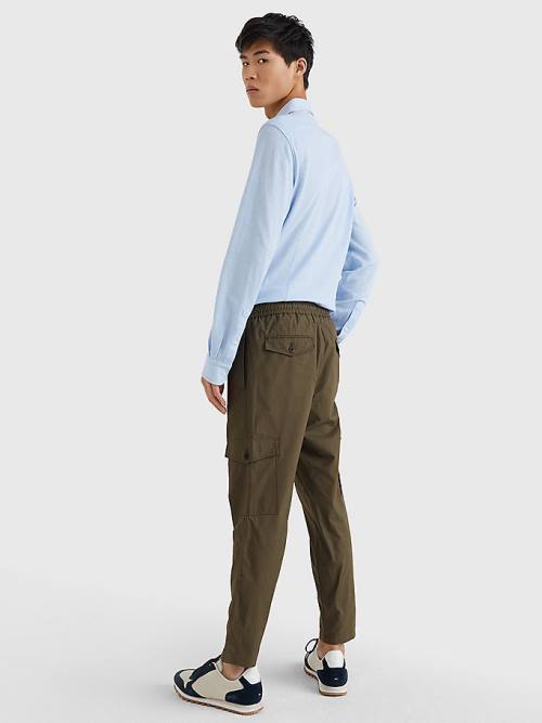 Muške Tommy Hilfiger Cargo Relaxed Fit Poplin Chinos Pantalone Kaki | TH983CAX