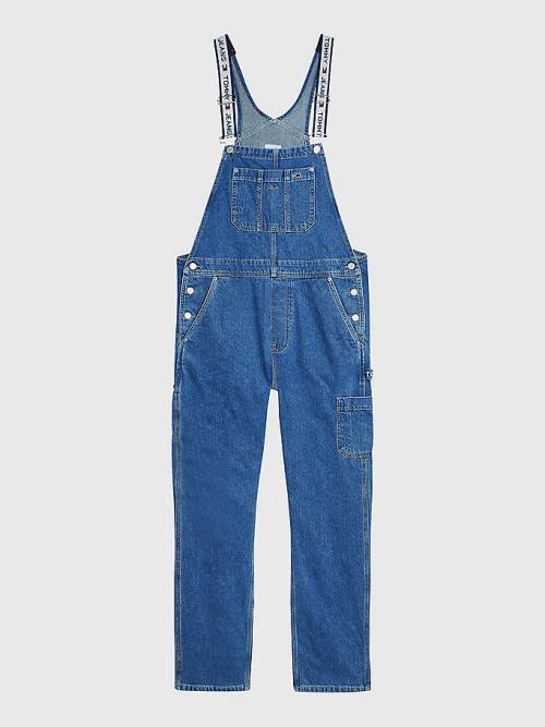 Muške Tommy Hilfiger Carpenter Denim Dungarees Farmerke Denim Plava | TH104ECO