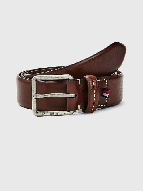 Muške Tommy Hilfiger Casual Leather Essential Kaiševi Braon | TH387KCL