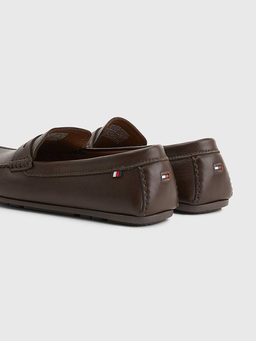 Muške Tommy Hilfiger Classics Leather Driving Svečane cipele Braon | TH250LFO