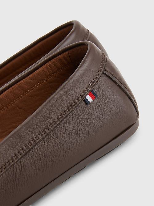 Muške Tommy Hilfiger Classics Leather Driving Svečane cipele Braon | TH250LFO