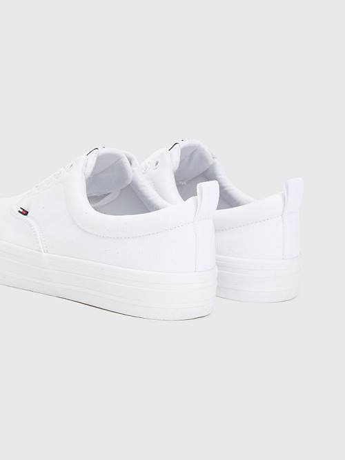 Muške Tommy Hilfiger Classics Low-Top Patike Bela | TH537AWN