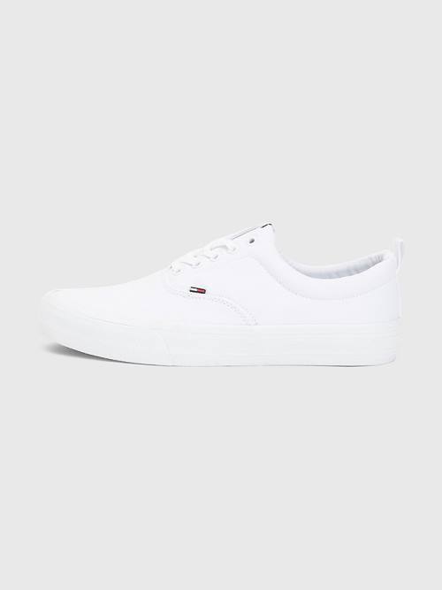 Muške Tommy Hilfiger Classics Low-Top Patike Bela | TH537AWN