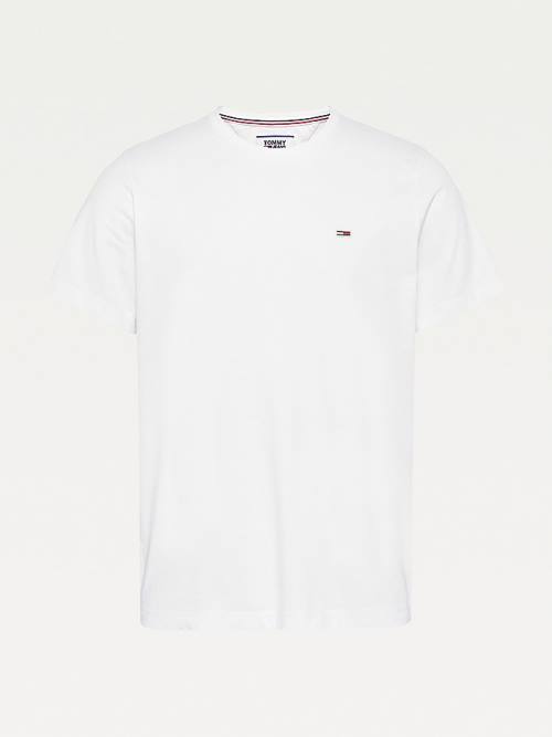 Muške Tommy Hilfiger Classics Organic Cotton Majice Bela | TH684YAW