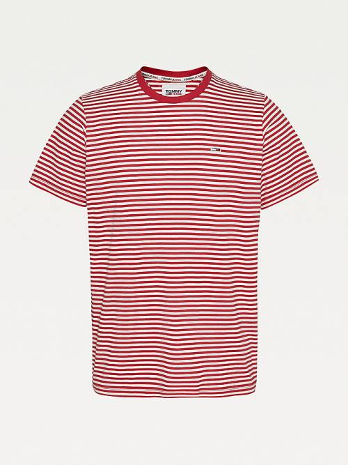 Muške Tommy Hilfiger Classics Stripe Majice Crveni | TH812ZLO