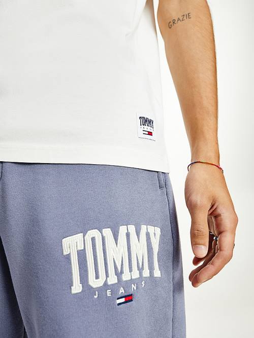 Muške Tommy Hilfiger College Bold Logo Classic Majice Bela | TH241WGB