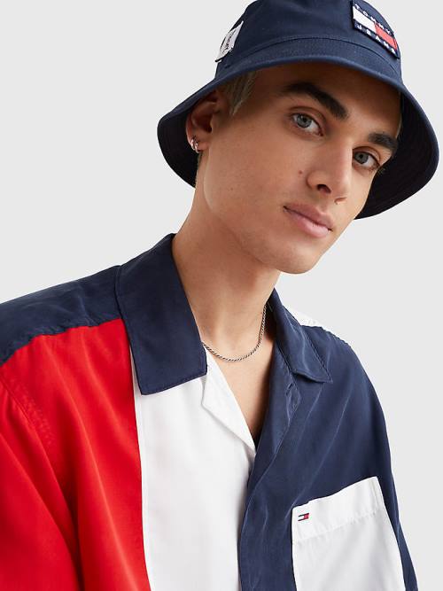 Muške Tommy Hilfiger Colour-Blocked Camp Košulje Plava | TH052SPV