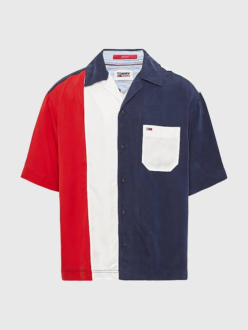 Muške Tommy Hilfiger Colour-Blocked Camp Košulje Plava | TH052SPV