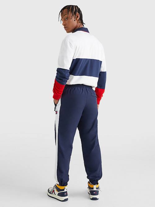 Muške Tommy Hilfiger Colour-Blocked Cuffed Joggers Pantalone Plava | TH984WUK