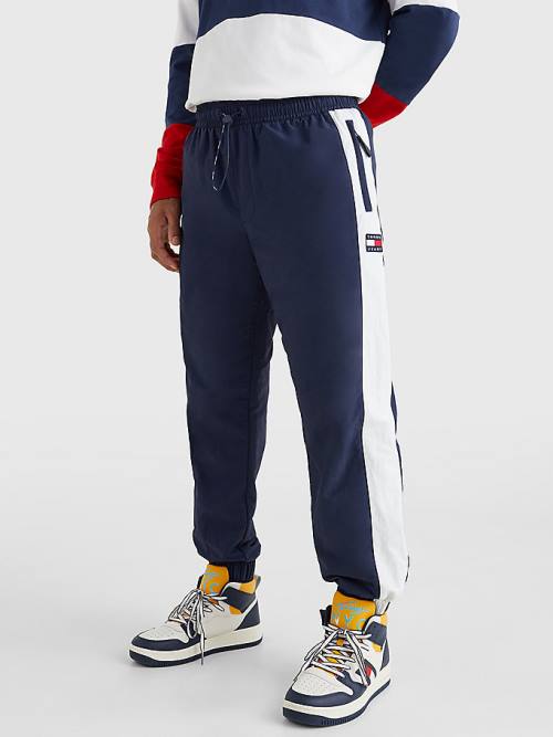 Muške Tommy Hilfiger Colour-Blocked Cuffed Joggers Pantalone Plava | TH984WUK