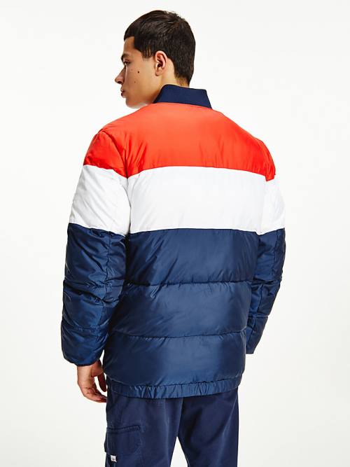 Muške Tommy Hilfiger Colour-Blocked Padded Bomber Jakna Plava | TH698AZM