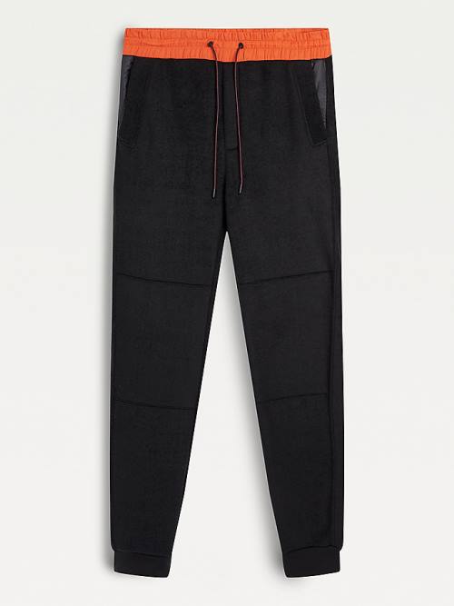 Muške Tommy Hilfiger Contrast Waistband Track Joggers Pantalone Crna | TH879PBM