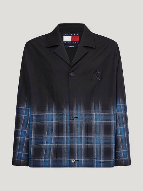 Muške Tommy Hilfiger Crest Fade-Out Print Tailored Sakoi Crna | TH581DMX