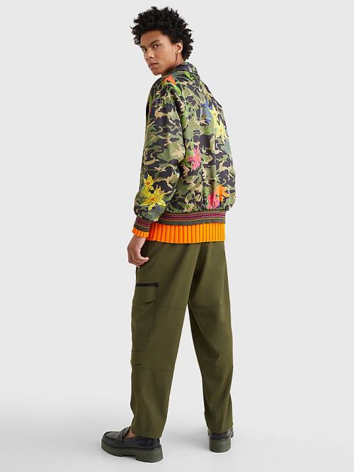 Muške Tommy Hilfiger Crest Floral Camo Tracksuit Jakna Kaki | TH259EAI