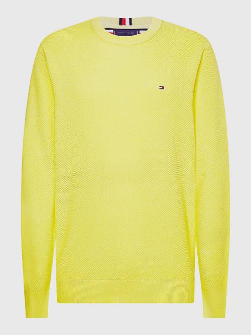 Muške Tommy Hilfiger Crew Neck Jumper Džemper Žuta | TH498YLZ