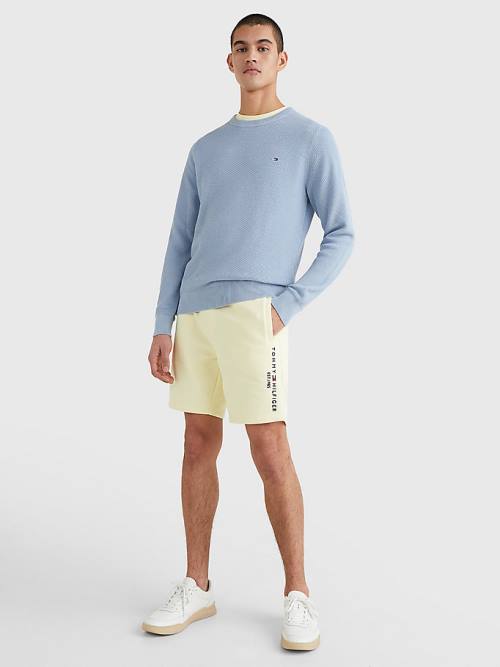 Muške Tommy Hilfiger Crew Neck Jumper Džemper Plava | TH710ZFK