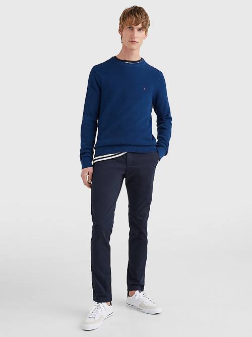 Muške Tommy Hilfiger Crew Neck Jumper Džemper Plava | TH807AUB