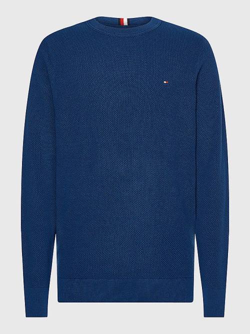 Muške Tommy Hilfiger Crew Neck Jumper Džemper Plava | TH807AUB